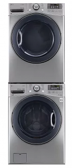 LG Washer-Dryer Stack with TurboWash & SteamDryer